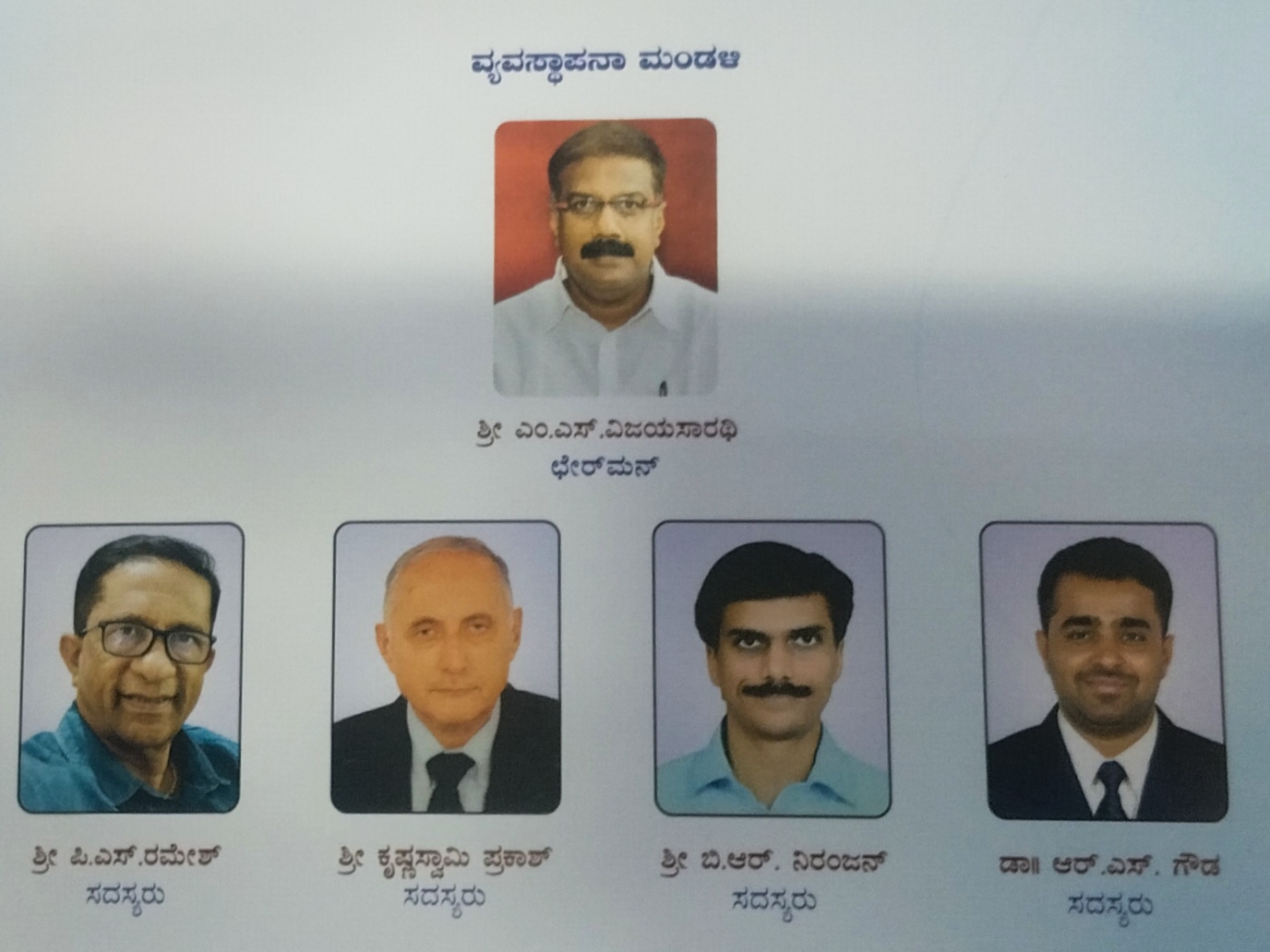 ಆಡಳಿತ ಮಂಡಳಿ ಸದಸ್ಯರು